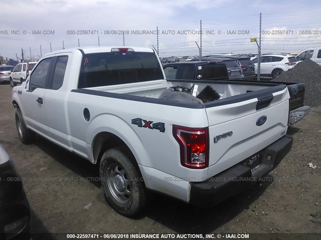 1FTEX1E84GFB25970 - 2016 FORD F150 SUPER CAB WHITE photo 3