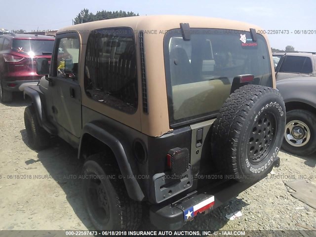 1J4FY29P7XP491046 - 1999 JEEP WRANGLER / TJ SE GREEN photo 3