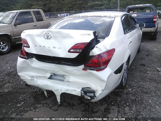 4T1BK36BX8U274612 - 2008 TOYOTA AVALON XL/XLS/TOURING/LIMITED WHITE photo 6