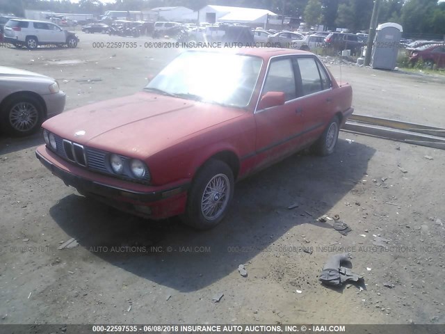 WBAAJ931XMEJ05256 - 1991 BMW 318 I RED photo 2