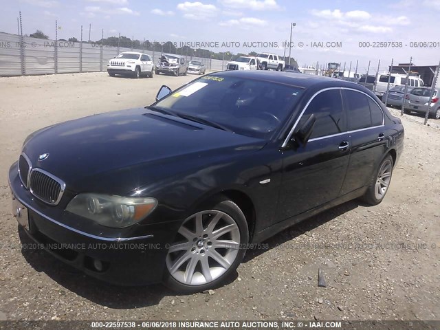 WBAHL83546DT00414 - 2006 BMW 750 I BLACK photo 2