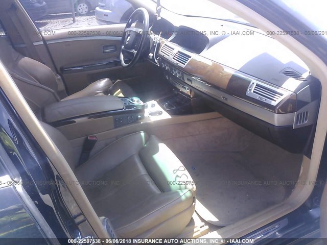 WBAHL83546DT00414 - 2006 BMW 750 I BLACK photo 5