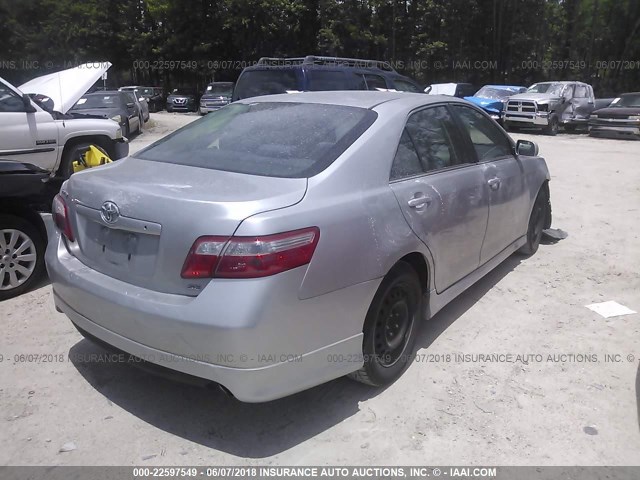 4T1BE46K37U053526 - 2007 TOYOTA CAMRY NEW GENERAT CE/LE/XLE/SE SILVER photo 4