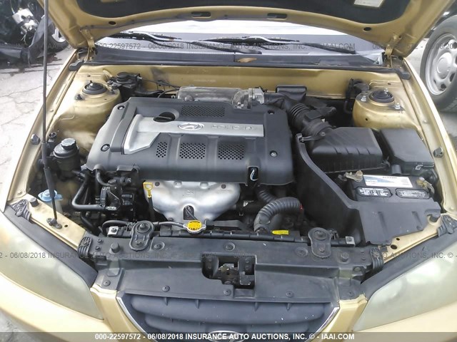 KMHDN46D64U745236 - 2004 HYUNDAI ELANTRA GLS/GT GOLD photo 10