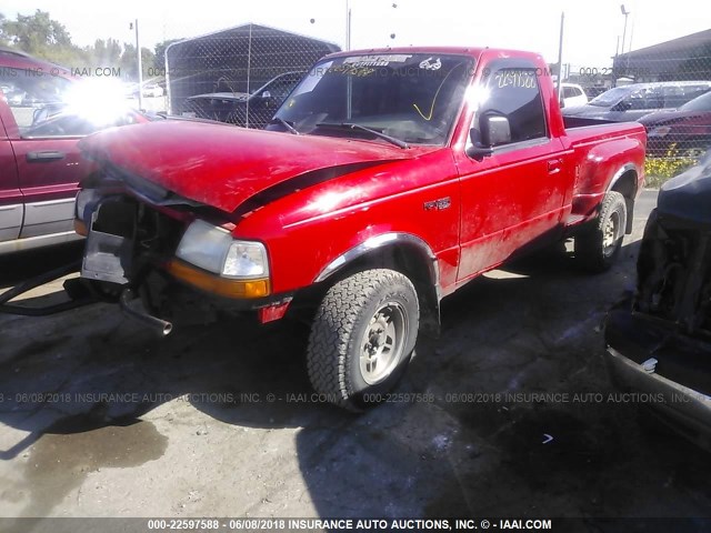 1FTYR10C7WPA68529 - 1998 FORD RANGER RED photo 2