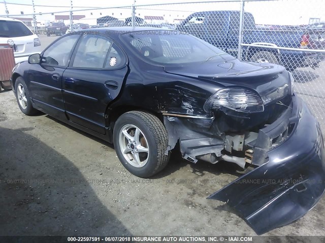 1G2WP52K72F124627 - 2002 PONTIAC GRAND PRIX GT BLACK photo 3