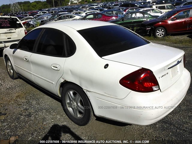 1FAFP56S9YA228165 - 2000 FORD TAURUS SEL WHITE photo 3