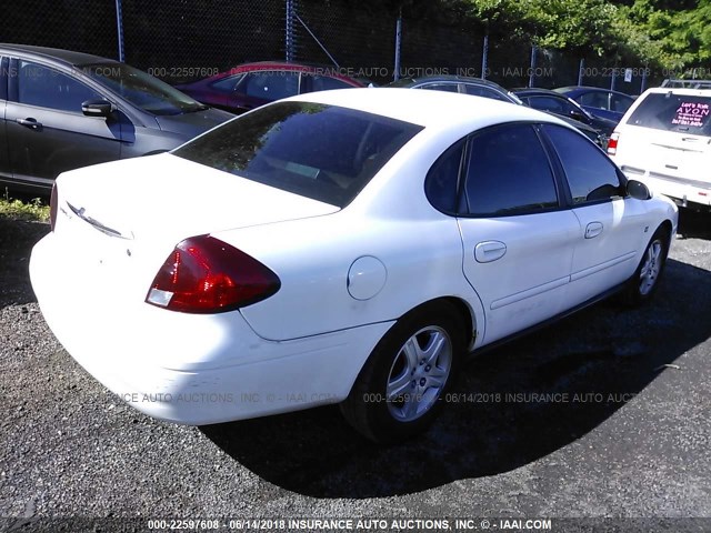 1FAFP56S9YA228165 - 2000 FORD TAURUS SEL 白色 照片 4