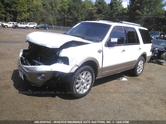 1FMJU1H5XEEF22476 - 2014 FORD EXPEDITION XLT/KING RANCH WHITE photo 2