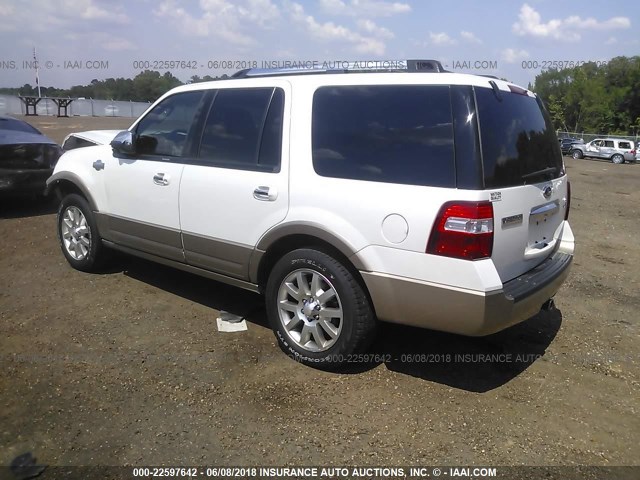 1FMJU1H5XEEF22476 - 2014 FORD EXPEDITION XLT/KING RANCH WHITE photo 3