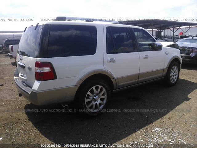 1FMJU1H5XEEF22476 - 2014 FORD EXPEDITION XLT/KING RANCH WHITE photo 4
