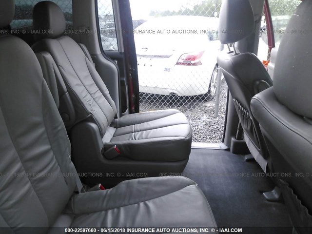 KNDMH4C77E6535809 - 2014 KIA SEDONA EX RED photo 8