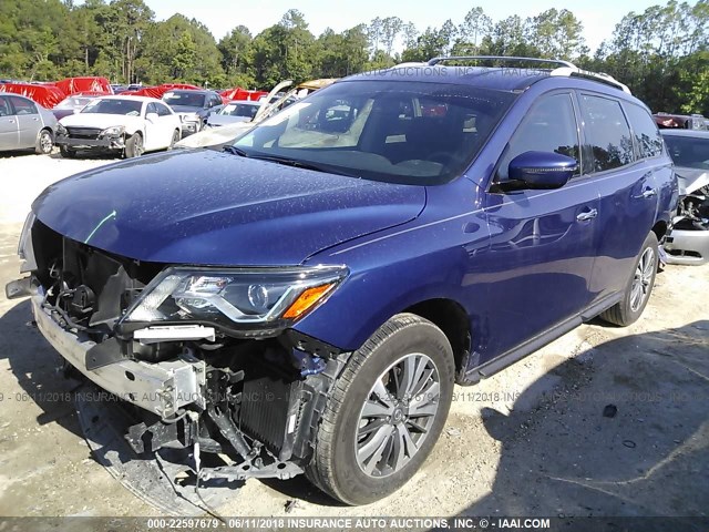 5N1DR2MN7HC650751 - 2017 NISSAN PATHFINDER S/SV/SL/PLATINUM 蓝色 照片 2