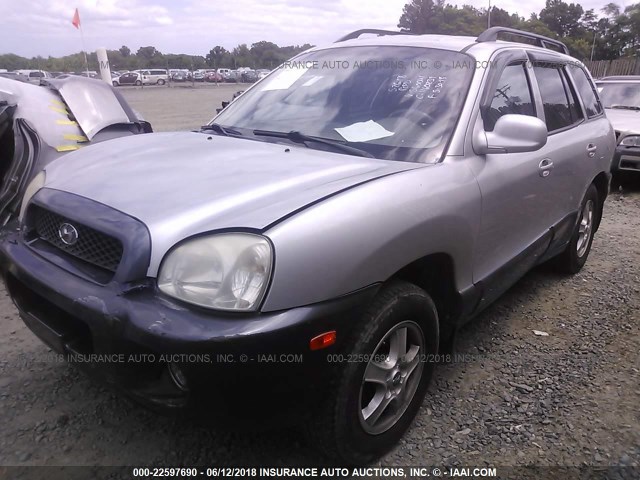 KM8SC73D63U560041 - 2003 HYUNDAI SANTA FE GLS/LX SILVER photo 2