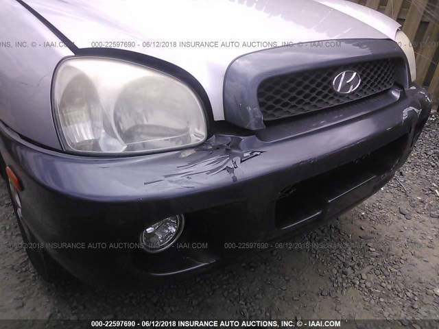 KM8SC73D63U560041 - 2003 HYUNDAI SANTA FE GLS/LX SILVER photo 6