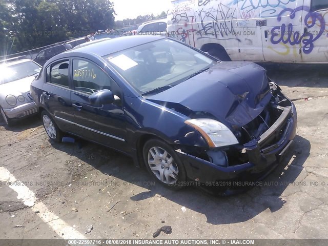 3N1AB6APXCL630177 - 2012 NISSAN SENTRA 2.0/2.0S/SR/2.0SL BLUE photo 1