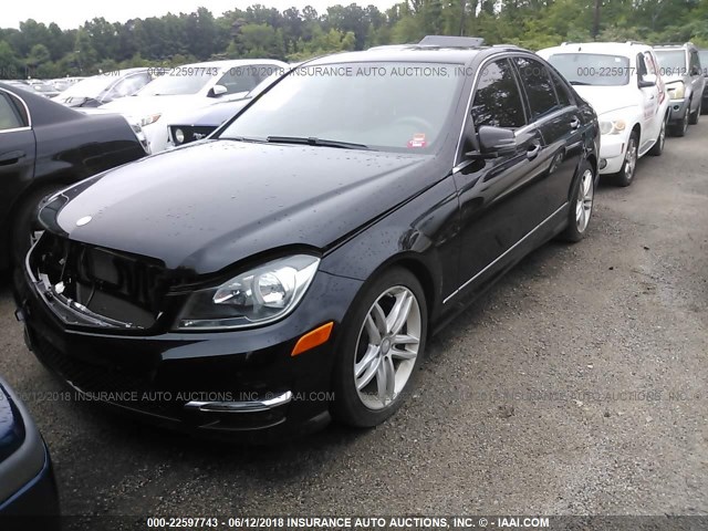 WDDGF8AB8DR288773 - 2013 MERCEDES-BENZ C 300 4MATIC BLACK photo 2