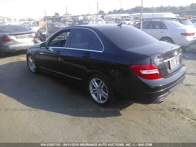 WDDGF8AB8DR288773 - 2013 MERCEDES-BENZ C 300 4MATIC BLACK photo 3