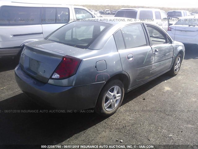 1G8AJ55F16Z171107 - 2006 SATURN ION LEVEL 2 GRAY photo 4