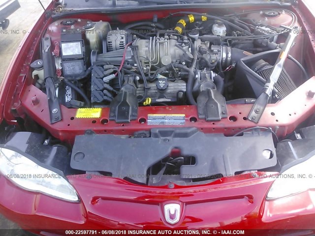 2G1WZ151849341397 - 2004 CHEVROLET MONTE CARLO SS SUPERCHARGED RED photo 10