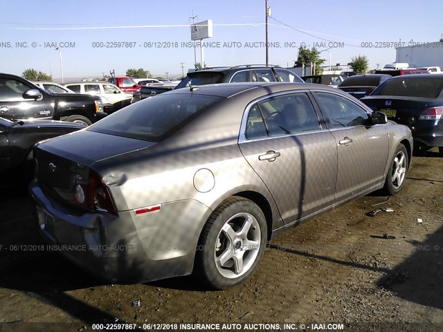 1G1ZC5EB7AF293019 - 2010 CHEVROLET MALIBU 1LT 棕色 照片 4