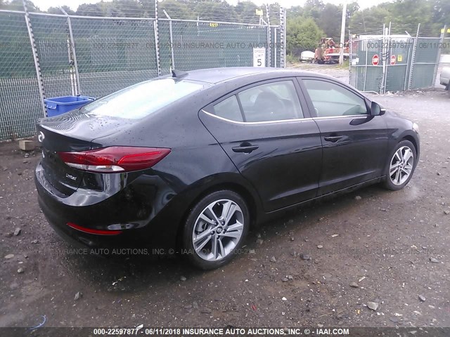 KMHD84LF5JU452663 - 2018 HYUNDAI ELANTRA SEL/VALUE/LIMITED BLACK photo 4