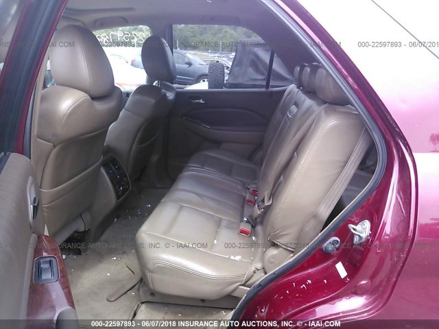 2HNYD18263H523911 - 2003 ACURA MDX RED photo 8