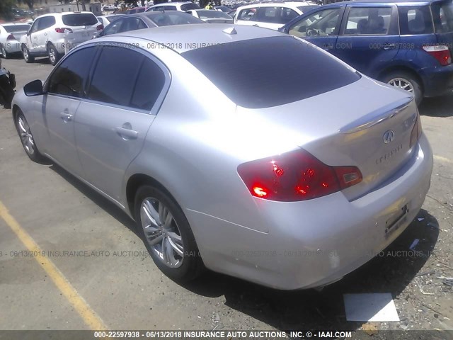 JN1CV6AP4DM726250 - 2013 INFINITI G37 JOURNEY/SPORT 银色 照片 3