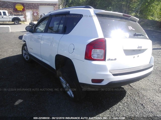 1C4NJDBB5DD177635 - 2013 JEEP COMPASS SPORT WHITE photo 3