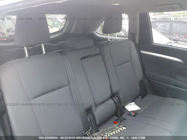 5TDBKRFHXFS175270 - 2015 TOYOTA HIGHLANDER LE/LE PLUS BLACK photo 8