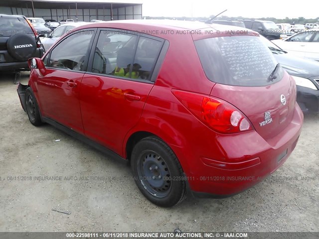 3N1BC1CPXAL369700 - 2010 NISSAN VERSA S/SL RED photo 3