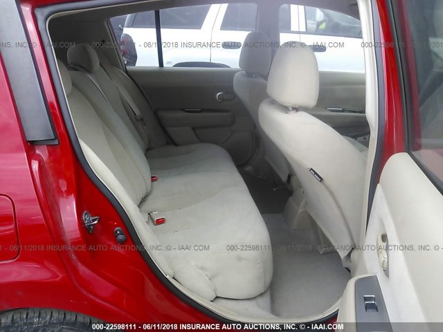 3N1BC1CPXAL369700 - 2010 NISSAN VERSA S/SL RED photo 8