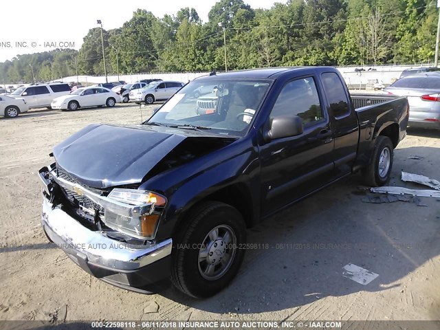 1GCCS19E888109475 - 2008 CHEVROLET COLORADO BLUE photo 2