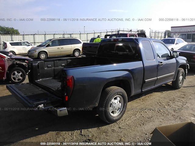 1GCCS19E888109475 - 2008 CHEVROLET COLORADO BLUE photo 4