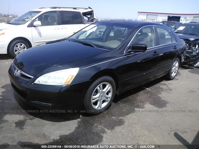 1HGCM56346A048492 - 2006 HONDA ACCORD SE BLACK photo 2