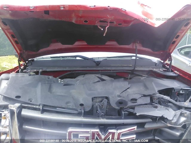 3GTP2VE31BG258583 - 2011 GMC SIERRA K1500 SLE RED photo 10