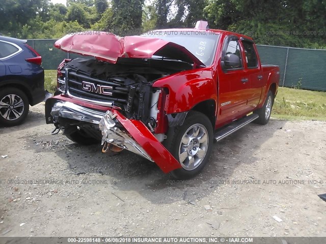 3GTP2VE31BG258583 - 2011 GMC SIERRA K1500 SLE RED photo 2