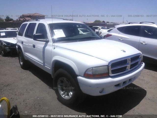 1D4HS48Z33F557254 - 2003 DODGE DURANGO SLT WHITE photo 1