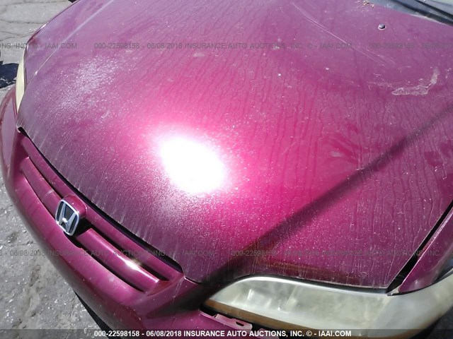 1HGCG56782A033921 - 2002 HONDA ACCORD SE RED photo 10