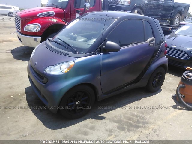 WMEEJ31X08K199410 - 2008 SMART FORTWO PURE/PASSION PURPLE photo 2