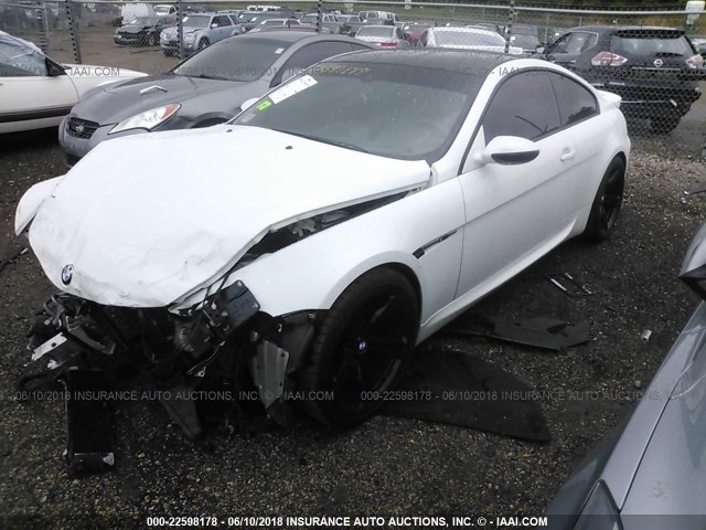 WBSEH93537B798706 - 2007 BMW M6 WHITE photo 2