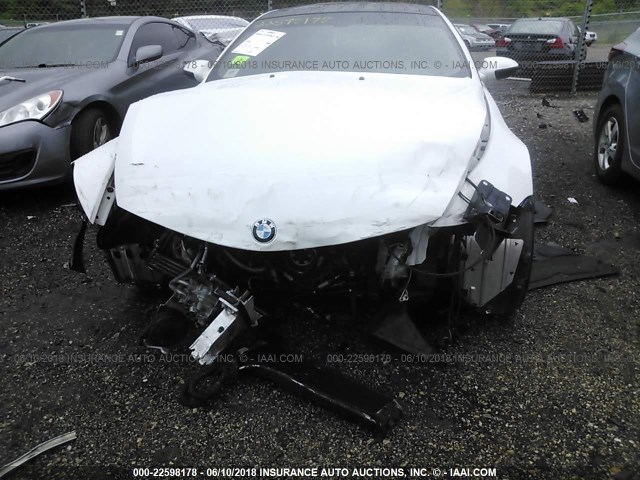 WBSEH93537B798706 - 2007 BMW M6 WHITE photo 6