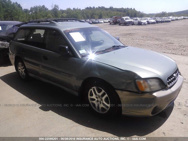 4S3BH675347613071 - 2004 SUBARU LEGACY OUTBACK AWP GREEN photo 1