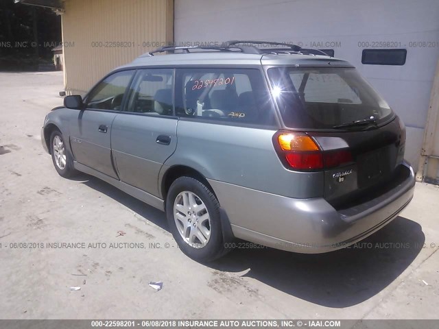 4S3BH675347613071 - 2004 SUBARU LEGACY OUTBACK AWP 绿色 照片 3