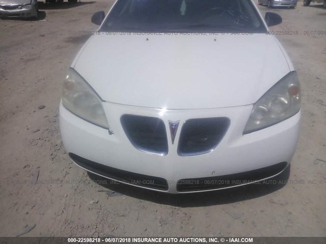 1G2ZH558164100674 - 2006 PONTIAC G6 GT WHITE photo 6