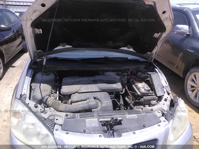 1G2ZF57B584141665 - 2008 PONTIAC G6 VALUE LEADER/BASE SILVER photo 10