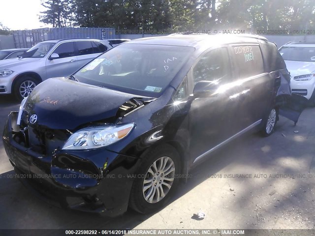 5TDYZ3DC1HS861369 - 2017 TOYOTA SIENNA XLE/LIMITED BLACK photo 2