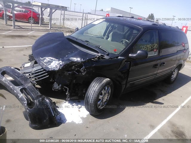 2C8GP64L55R501480 - 2005 CHRYSLER TOWN & COUNTRY LIMITED BLACK photo 2