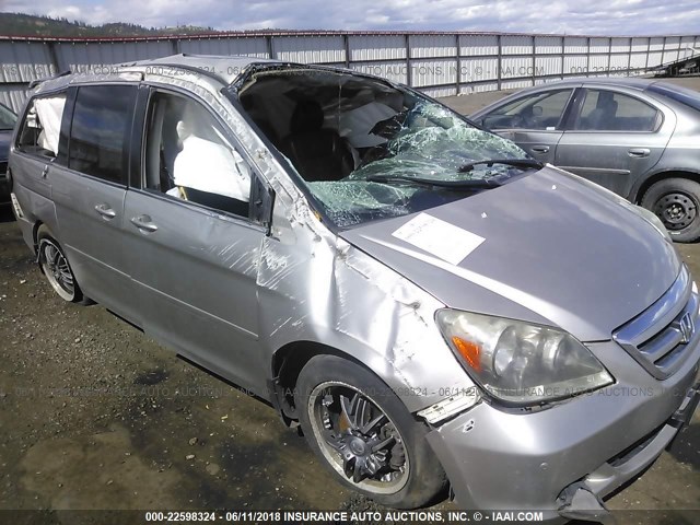 5FNRL38826B031593 - 2006 HONDA ODYSSEY TOURING SILVER photo 1