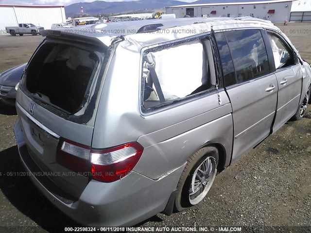 5FNRL38826B031593 - 2006 HONDA ODYSSEY TOURING SILVER photo 4